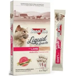 BonaCibo Snacks liquide pour chats à l'agneau 6x15 g Bunacibo - 1